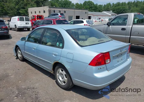 2003 Honda Civic Hybrid из США, поврежденный, VIN JHMES95643S030482